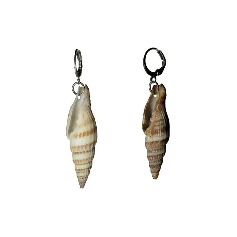 گوشواره زنانه مدل صدفی کد SJ-006