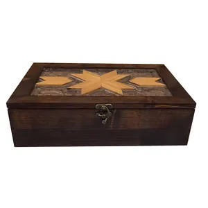 جعبه چای کیسه ای و دمنوش مدل چوبی MyArtz کد 02