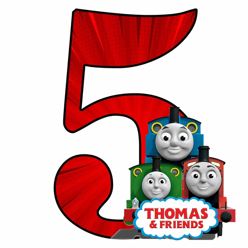  استند رومیزی تولد مدل عدد 5 طرح توماس کد 1438