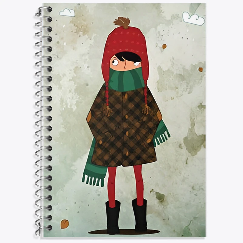 دفتر نت موسیقی 50 برگ خندالو طرح دختر سرمایی کد F7395