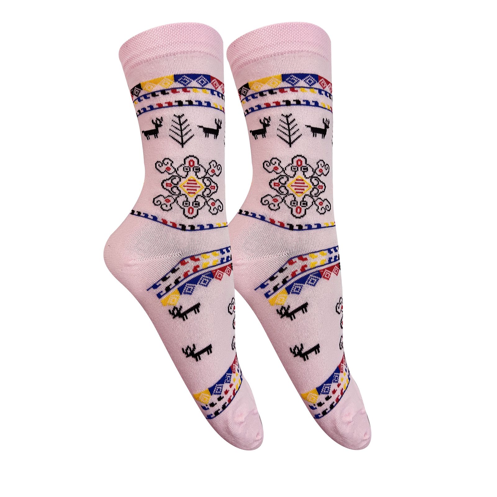 جوراب ساق بلند زنانه تن پوش هنگامه مدل سنتی مجموعه 5 عددی -  - 2