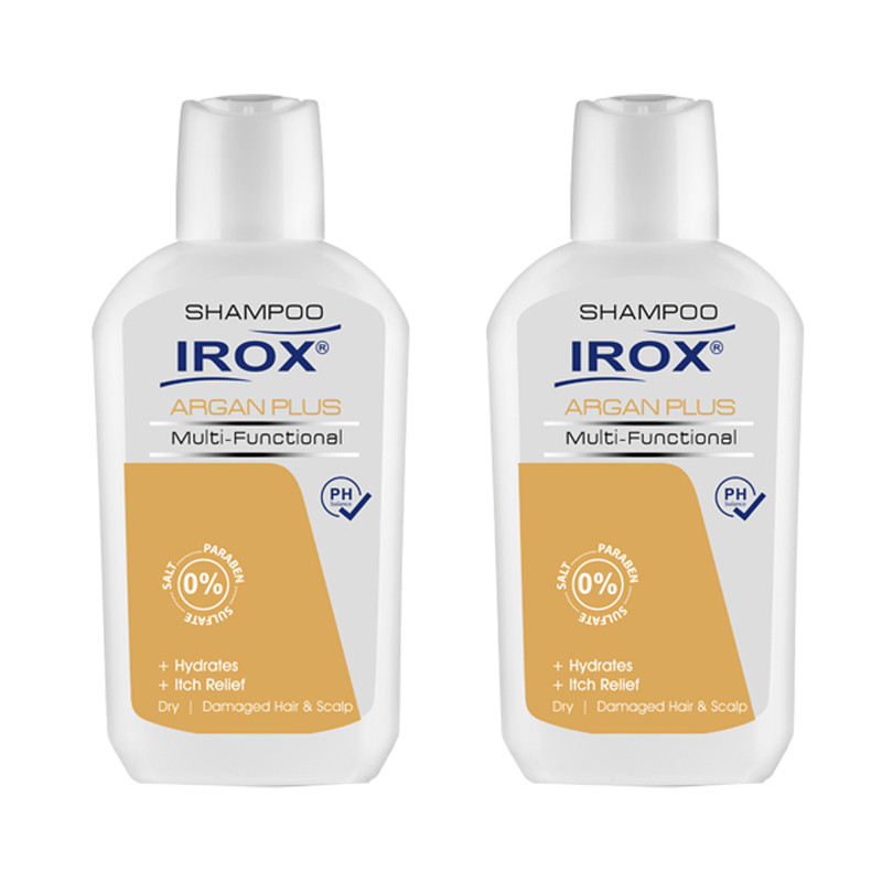 شامپو مو ایروکس مدل آرگان پلاس حجم 200 میلی لیتر بسته 2 عددی