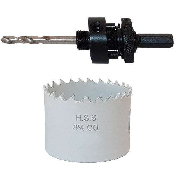 مته گردبر آهن کبالت مدل CO2-1052 سایز 52 میلی متر مجموعه دو عددی