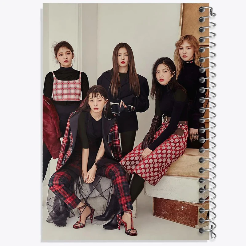 دفتر مشق 50 برگ خندالو مدل گروه رد ولوت Red Velvet کد 19687