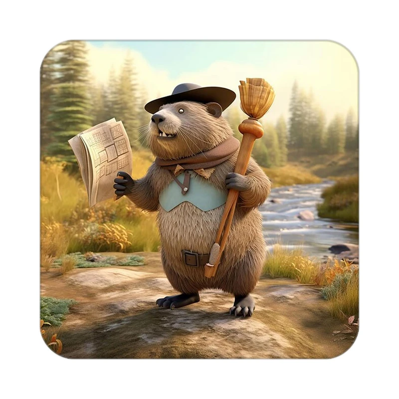 زیر لیوانی کاکتی طرح حیوانات کارتونی مدل mp27358