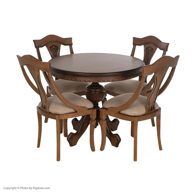 میز و صندلی ناهارخوری 4 نفره مدل گیتاری G004