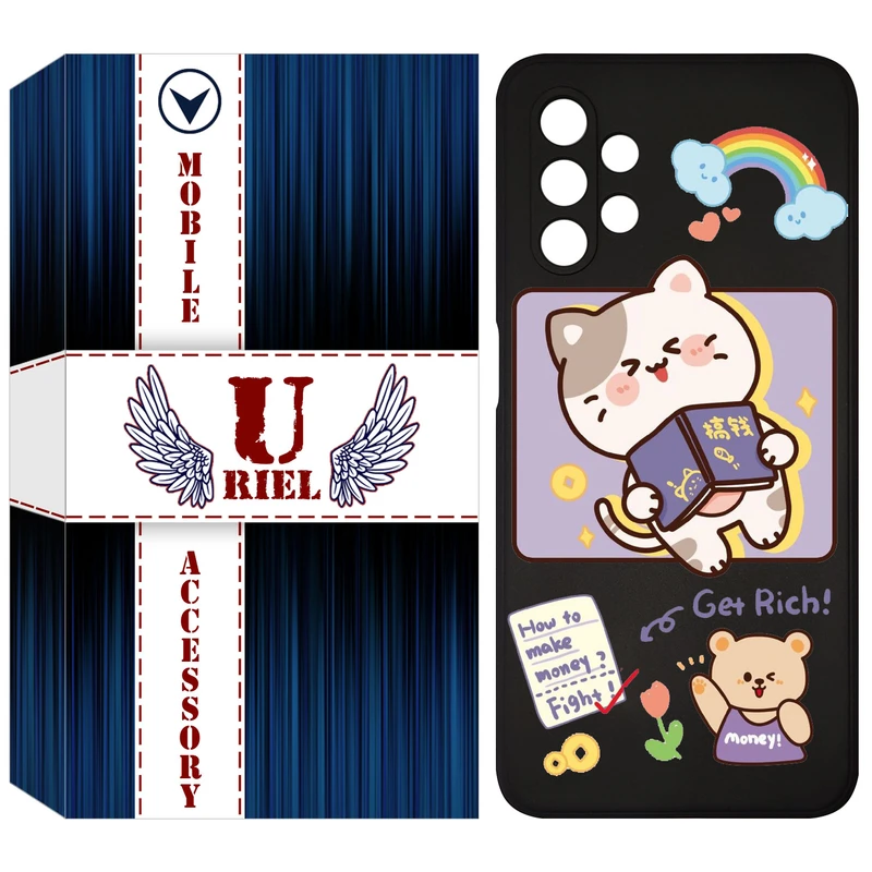 کاور یوریل مدل KSH کد 12 طرح گربه مناسب برای گوشی موبایل سامسونگ Galaxy A13 4G