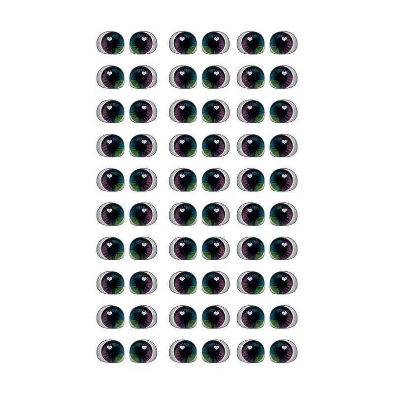 چشم عروسک مدل رزینی 7 میل کد 6 مجموعه 60 عددی