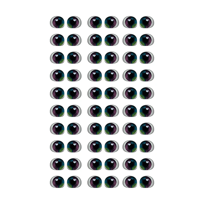 چشم عروسک مدل رزینی 7 میل کد 6 مجموعه 60 عددی