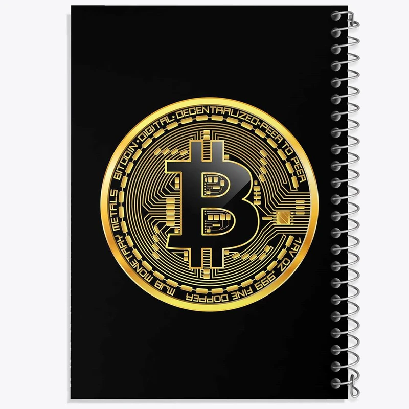 دفتر مشق 100 برگ خندالو طرح ارز دیجیتال بیت کوین کد 4083