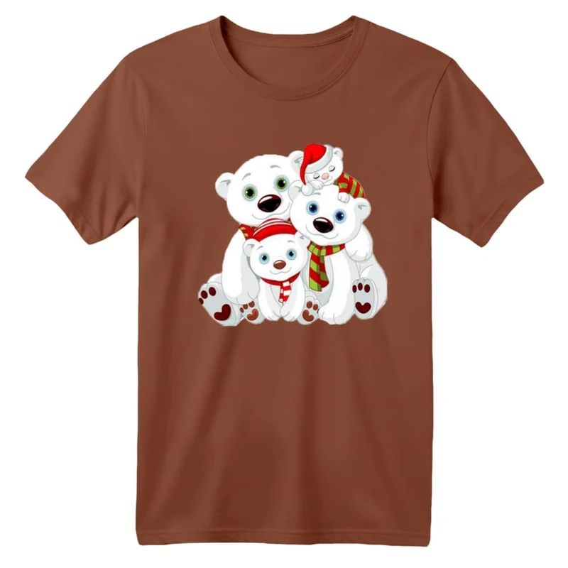 تی شرت آستین کوتاه بچگانه مدل خرس کریسمس کد 1