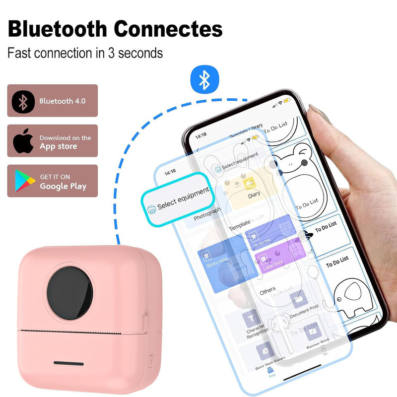 پرینتر لیبل زن ناب سل مدل پرتابل حرارتی شارژی کد NAAB001