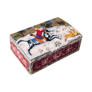 جعبه جواهرات استخوانی طرح شکار کد B 315