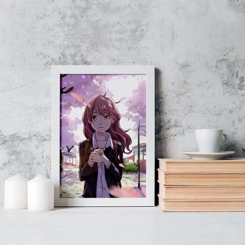 تابلو خندالو مدل شوکو نیشیمیا انیمه سایلنت ویس کد 15787