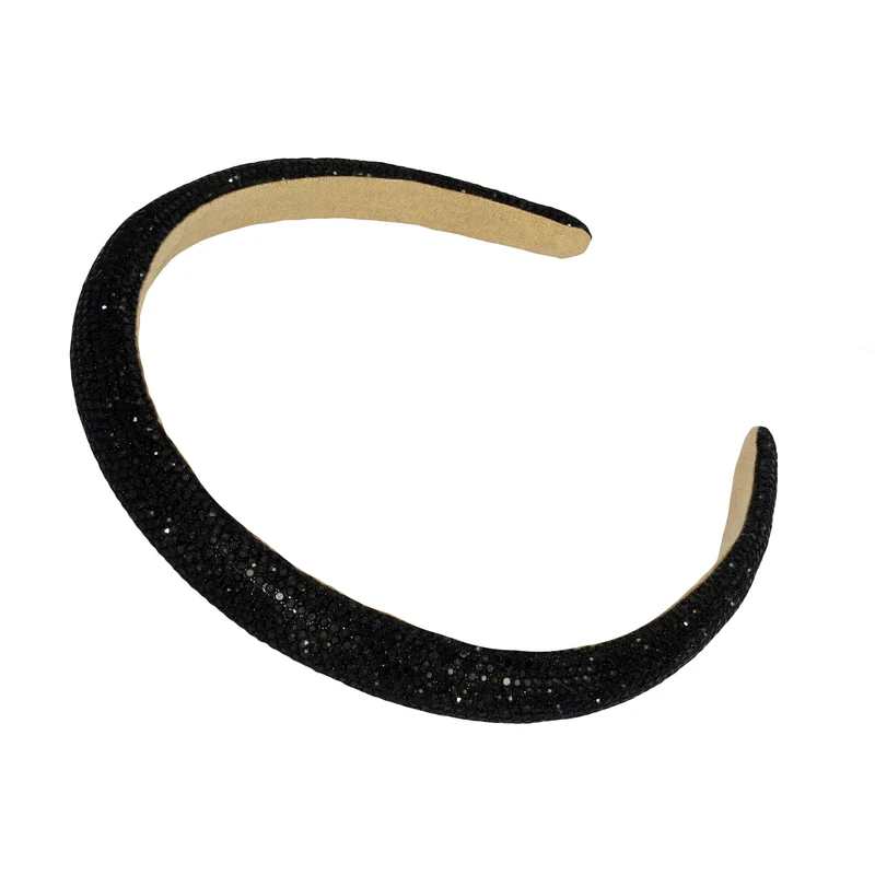 تل مو زنانه مدل پفکی باریک نگین دار کد G_Lnd_491