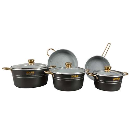 سرویس پخت و پز 8 پارچه ژیوار طرح چدن