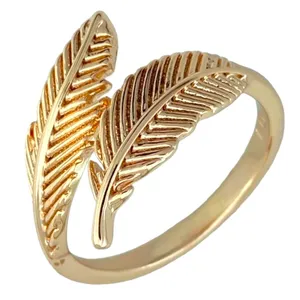 انگشتر زنانه ژوپینگ مدل برگ کد R4094