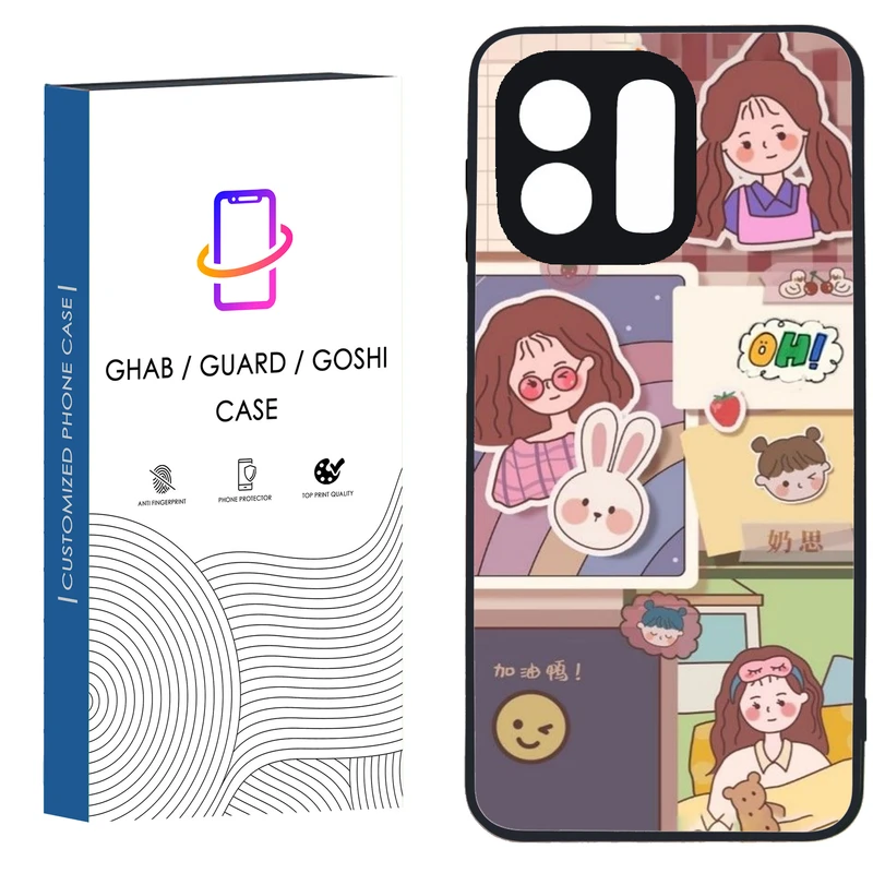 کاور قاب گارد گوشی طرح دخترانه کد 13 - TPU مناسب برای گوشی موبایل شیائومی Redmi Note 12 4G