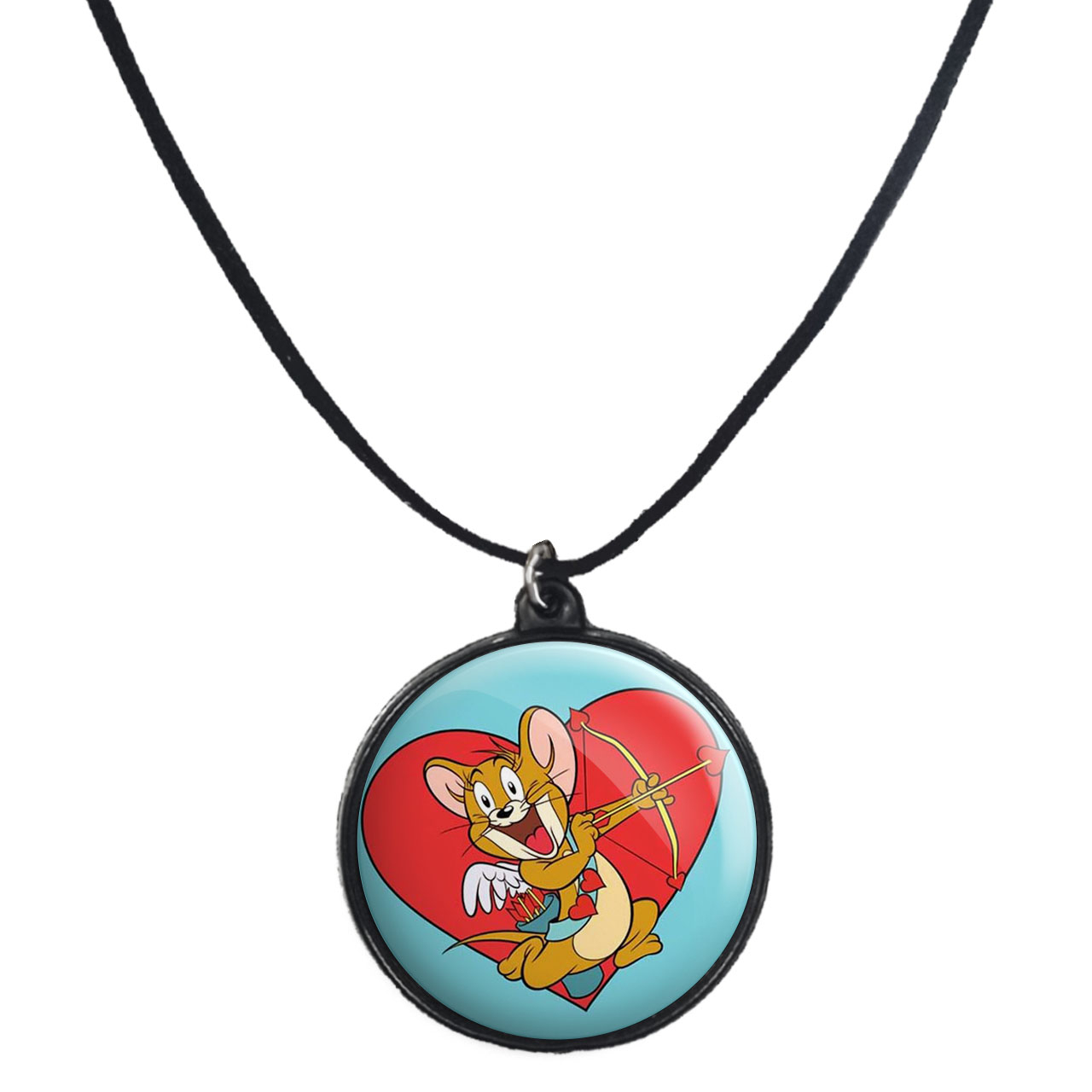 گردنبند پرمانه طرح تام و جری کد pmb.10846 مدل دو طرفه