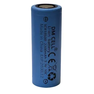 باتری لیتیوم یون قابل شارژ دی ام سل مدل DM-18500-10C ظرفیت 2200 میلی‌ آمپر ساعت