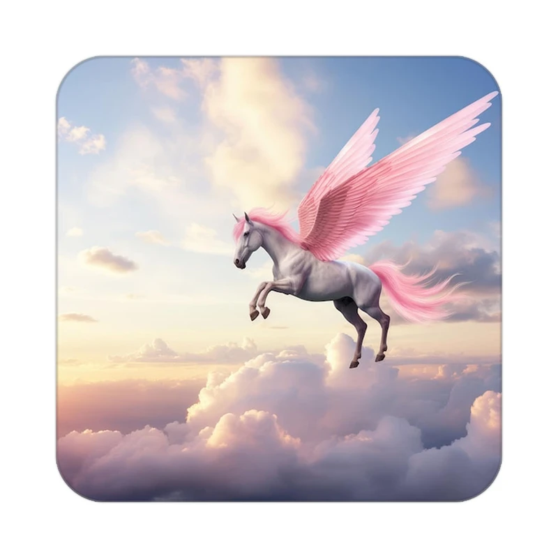 زیر لیوانی کاکتی طرح اسب تک شاخ و یونیکورن مدل mp31246