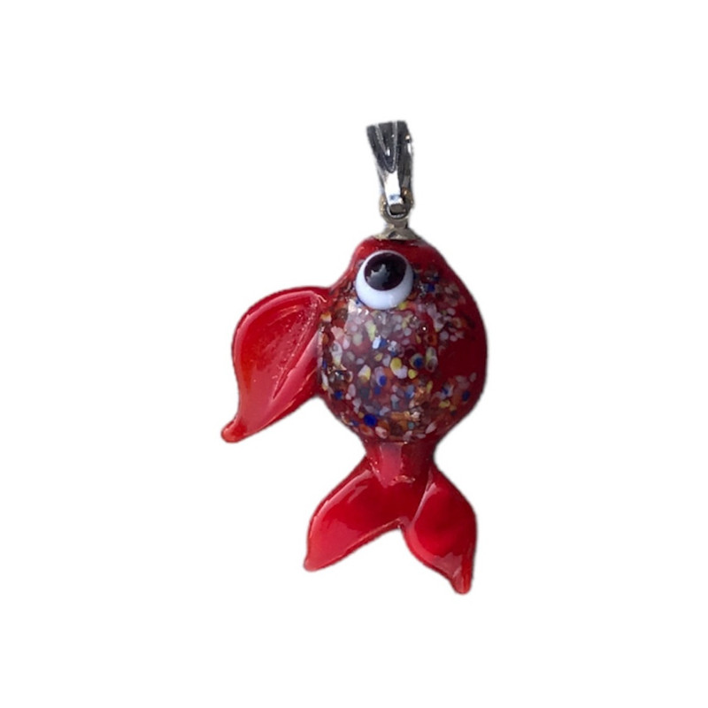 آویز گردنبند دخترانه مدل ماهی دست ساز