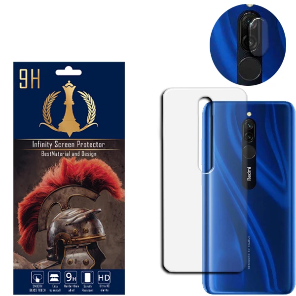 محافظ لنز دوربین اینفینیتی مدل 8T مناسب برای گوشی موبایل شیائومی REDMI 8T به همراه محافظ پشت گوشی