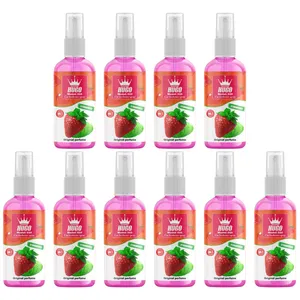 اسپری خوشبو کننده خودرو هوگو کد 010 با رایحه توت فرنگی حجم 50 میلی لیتر بسته 10 عددی