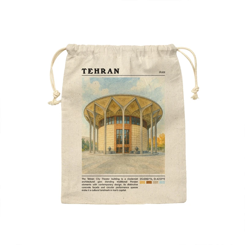 کیسه نان و سبزی ترمه طراحان ایده مدل تئاتر شهر تهران کد map0809 - M سایز 23x33 سانتی متر