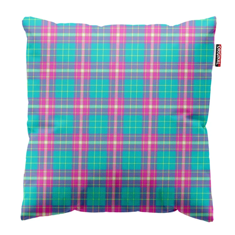  کوسن پاد آفرین طرح چهارخونه سنتی کلاسیک سایز 30*30 سانتی متر کد 1041