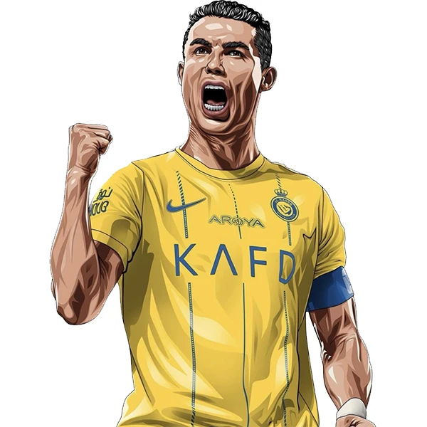 استیکر پارچه و لباس پاد آفرین طرح رونالدو کد 4179