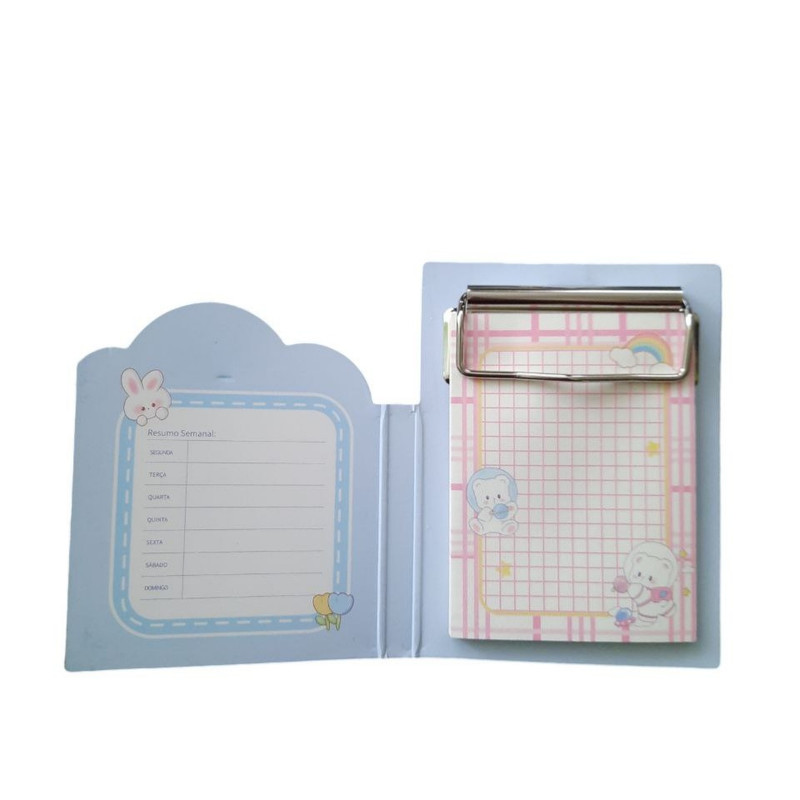 تخته شاسی مدل چک لیست طرح دختر و خرگوش کد 138 سایز A6 به همراه کاغذ