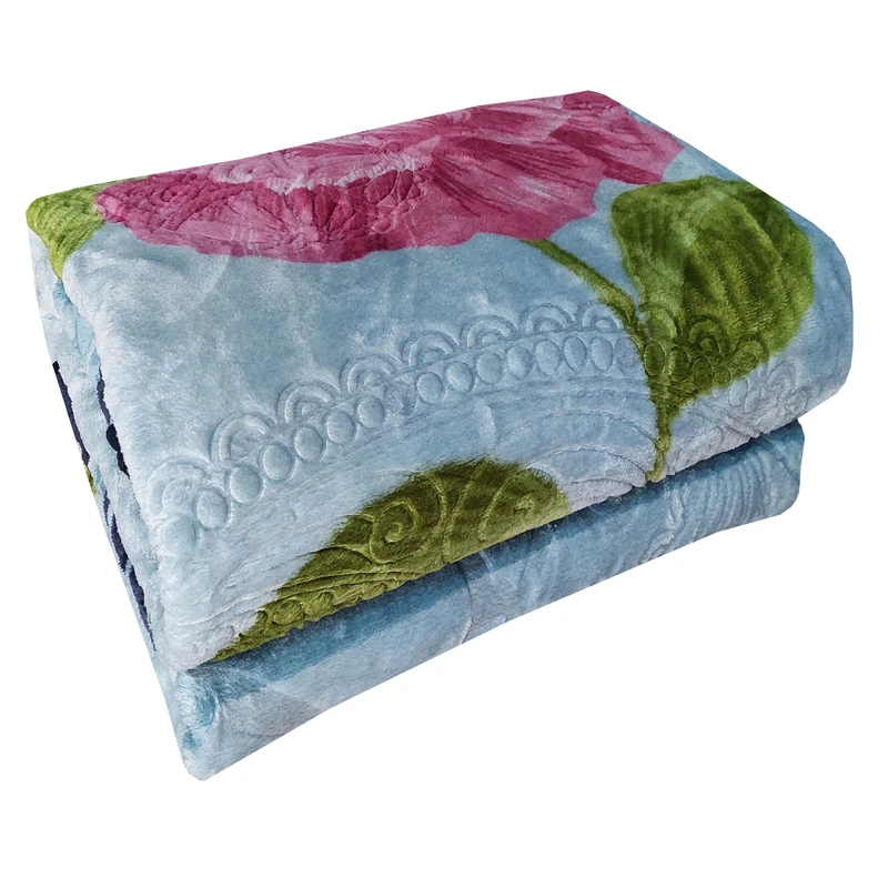 پتو 1 نفر نرمینه بافت مدل نسیم کد 44 سایز 210x155 سانتی‌متر