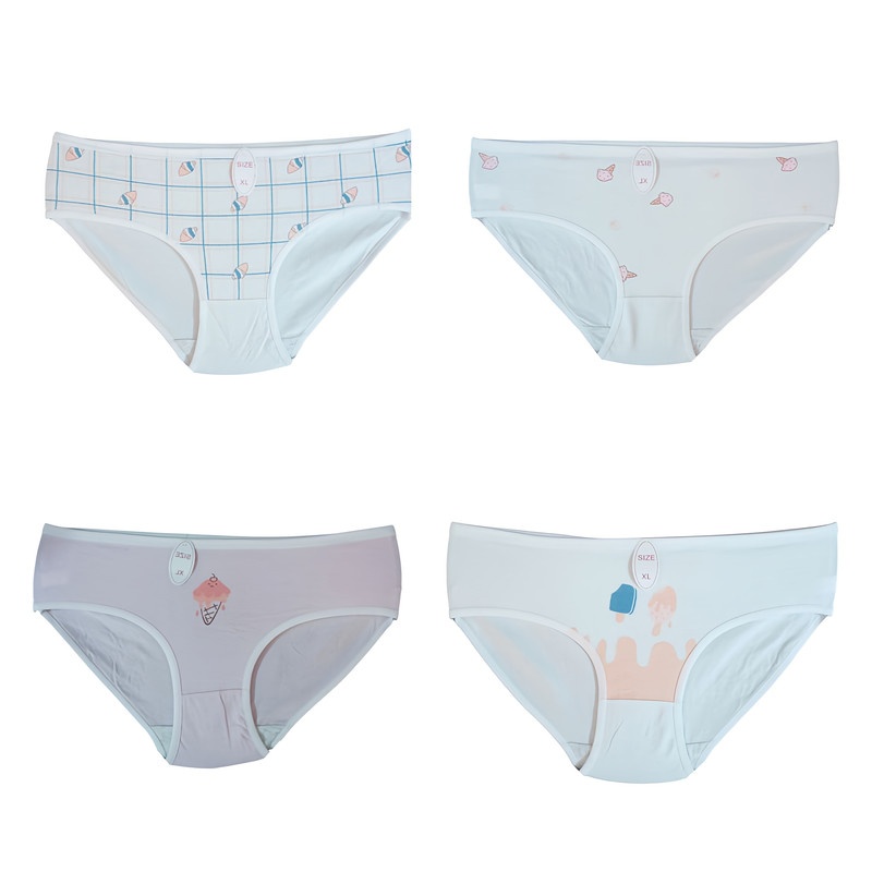 شورت زنانه مدل Ice cream مجموعه 4 عددی