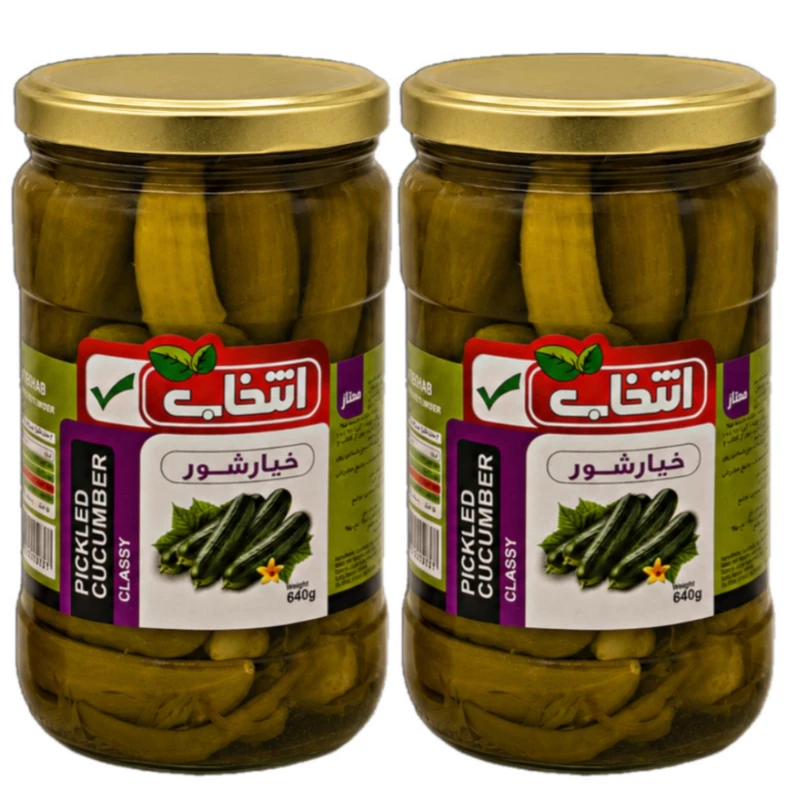 خیارشور ممتاز انتخاب - 640 گرم بسته 2 عددی