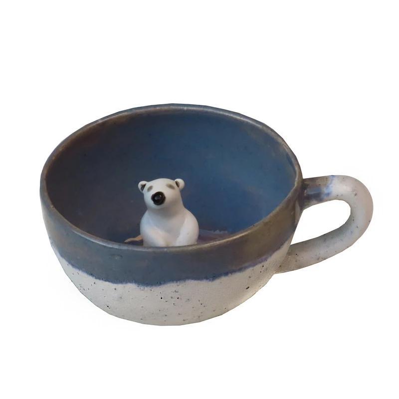 فنجان سرامیکی طرح خرس قطبی کد 1190