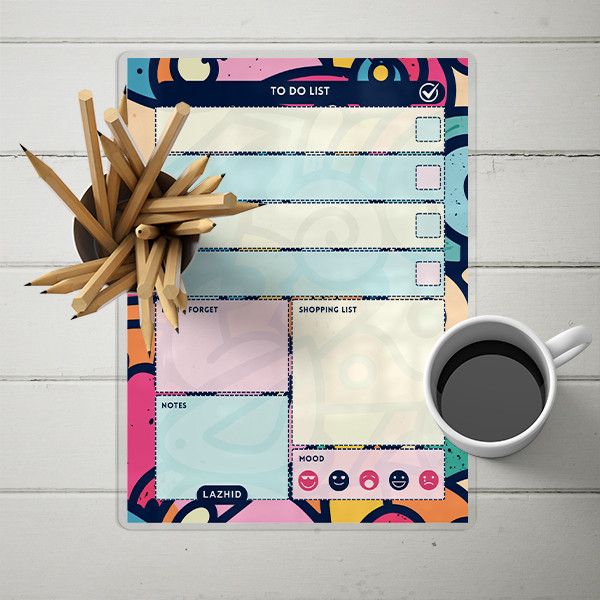 تخته وایت برد لاژید مدل پلنر برنامه ریزی کد ToDO03 سایز 20*30 سانتی متر