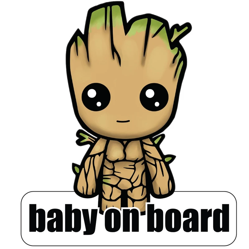 برچسب بدنه خودرو طرح بیبی آن بورد مدل گروت کد 01