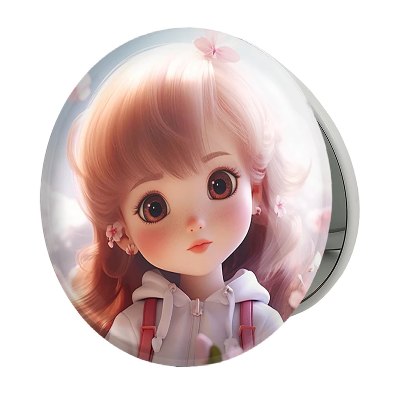 آینه جیبی خندالو طرح دخترانه (Girlish) مدل تاشو کد 36899