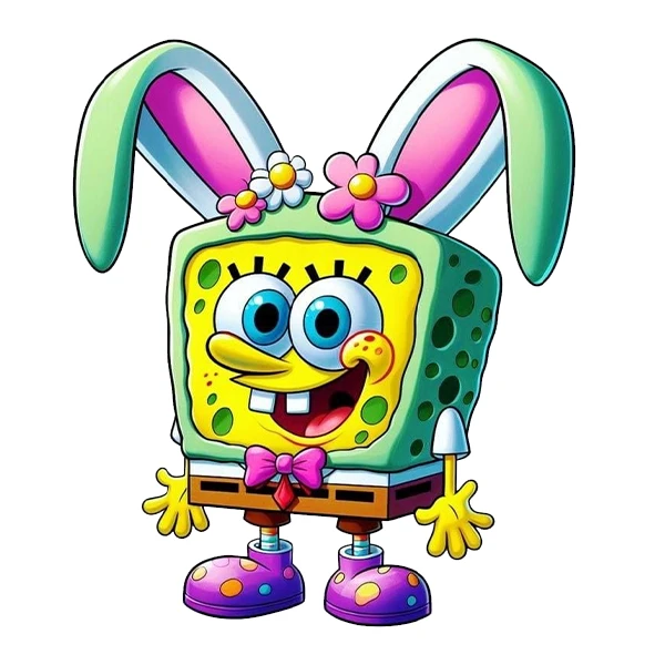 استیکر پارچه و لباس پاد آفرین طرح باب اسفنجی کد 1013