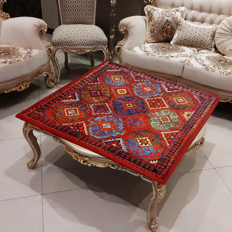 رومیزی طرح قشقایی کد RGHash100SQ-L