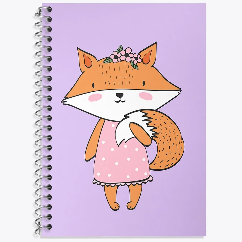 دفتر لغت 50 برگ خندالو طرح روباه کیوت کد N1542