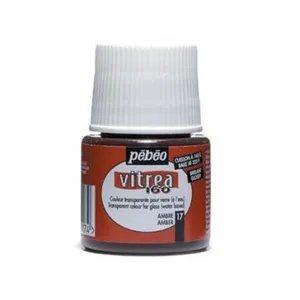 رنگ شیشه پ ب او مدل Vitrea 160 Amber 17 حجم 45 میلی لیتر
