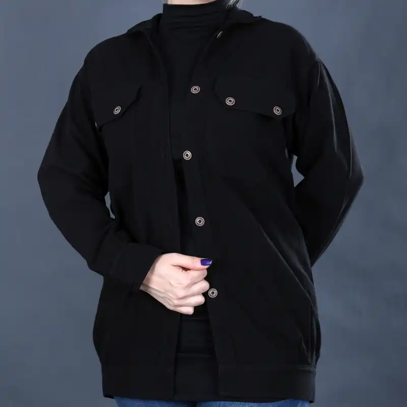 مانتو کتی مدل کتان رنگ مشکی