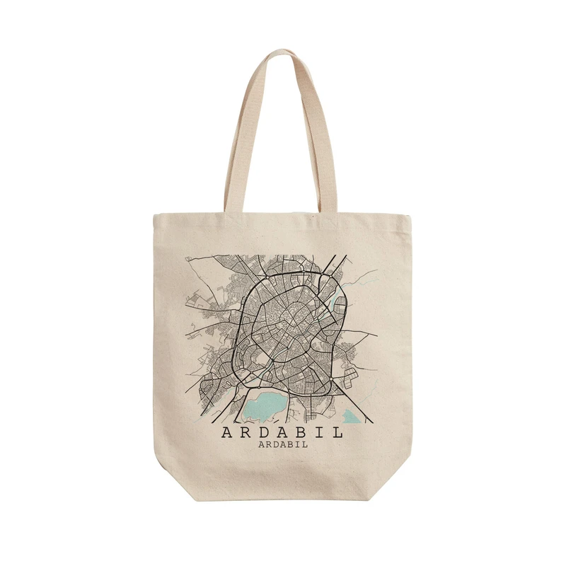 ساک خرید ترمه طراحان ایده مدل نقشه شهر اردبیل کد map0502 - L
