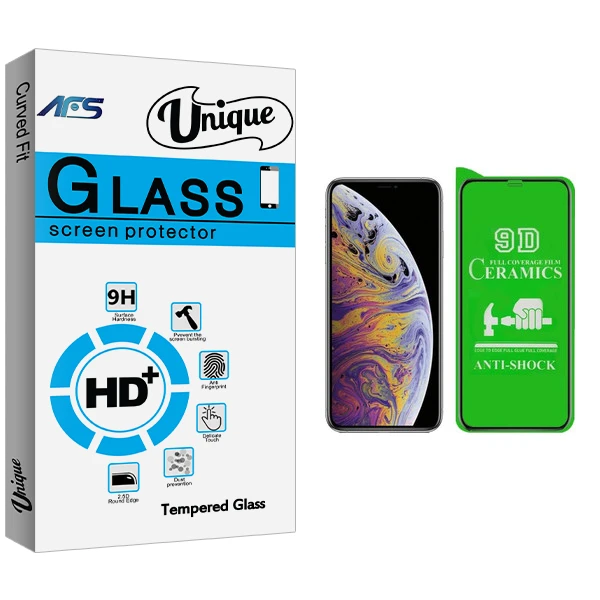 محافظ صفحه نمایش سرامیکی ای اف اس مدل Unique Glass مناسب برای گوشی موبایل اپل IPHONE XS MAX/11PRO MAX