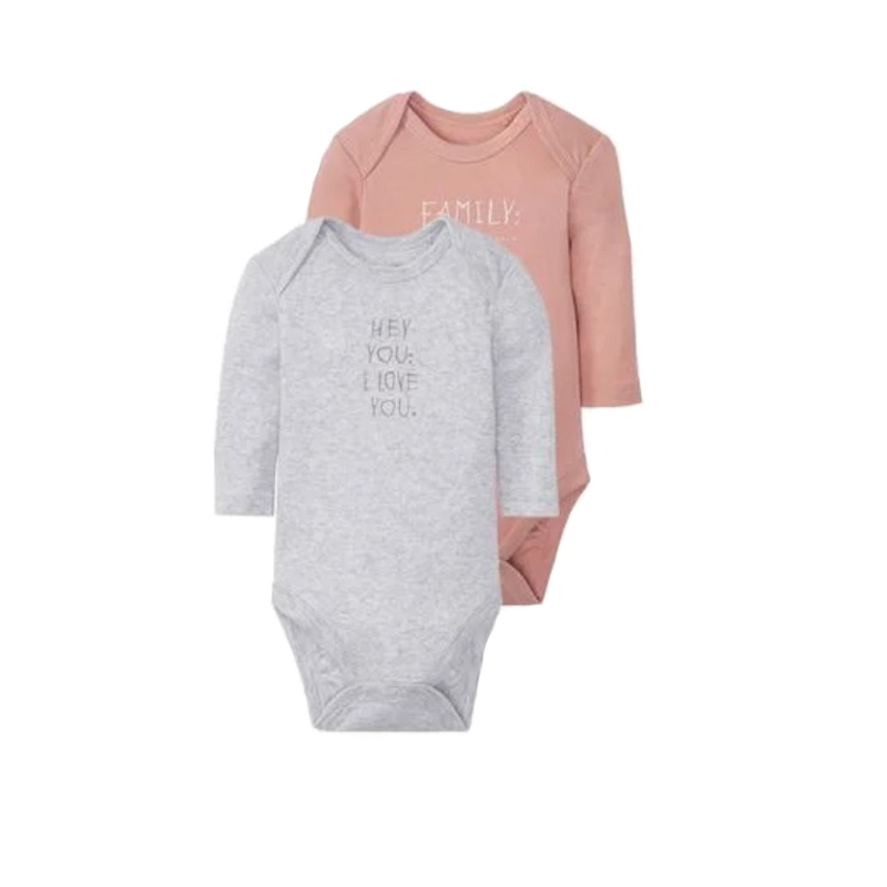 بادی آستین بلند نوزادی لوپیلو مدل BYDLO266  مجموعه دو عددی