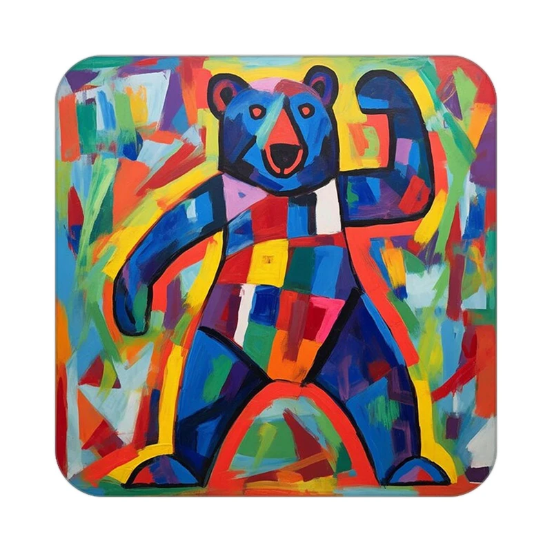 زیر لیوانی کاکتی طرح حیوانات رنگی مدل mp25994