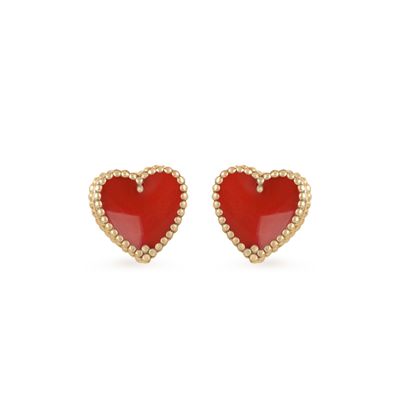 گوشواره میخی طلا 18 عیار زنانه بان گالری مدل قلب ونکلیف