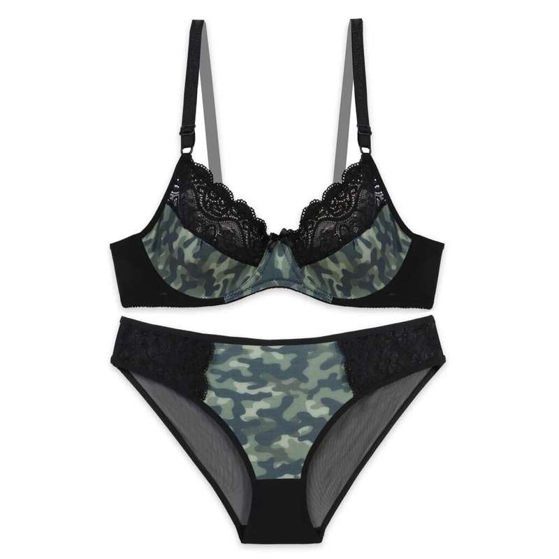 ست شورت و سوتین زنانه دنیز مدل ارتشی کد 701